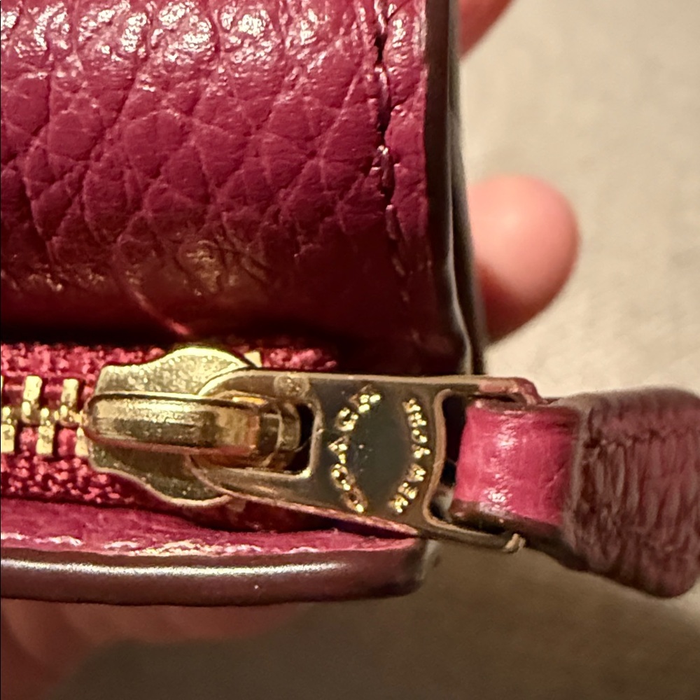 Coach Dark Pink Micro Leather Wallet NWT - Picture 4 of 8